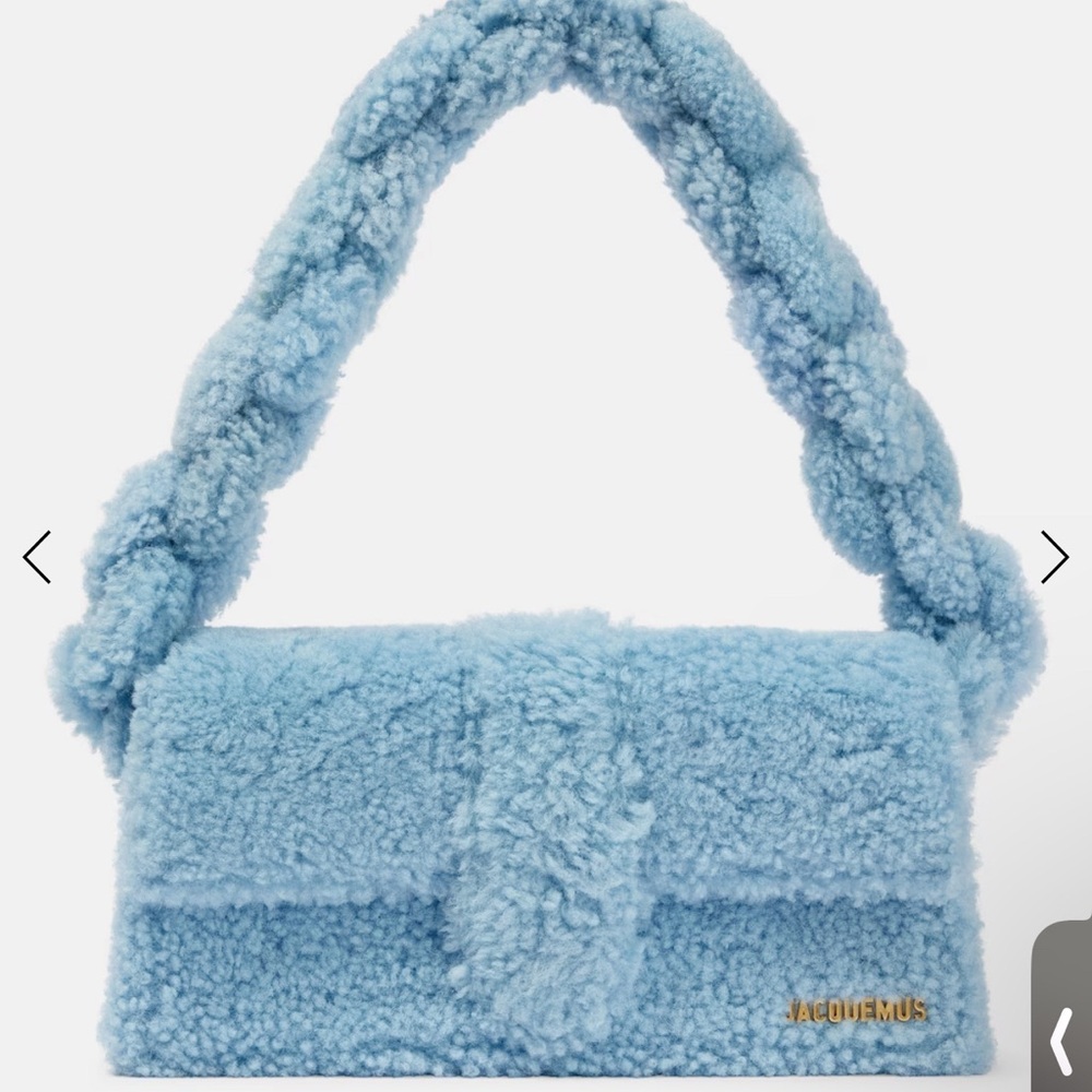 Jacquemus' classic bag silhouettes, the Le Bambidou shoulder bag in blue